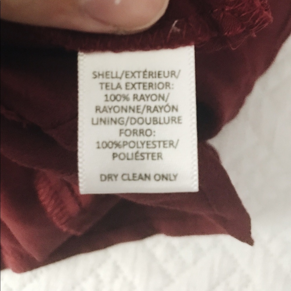 NWT Loft tank blouse burgundy layered v-neck - Picture 6 of 6